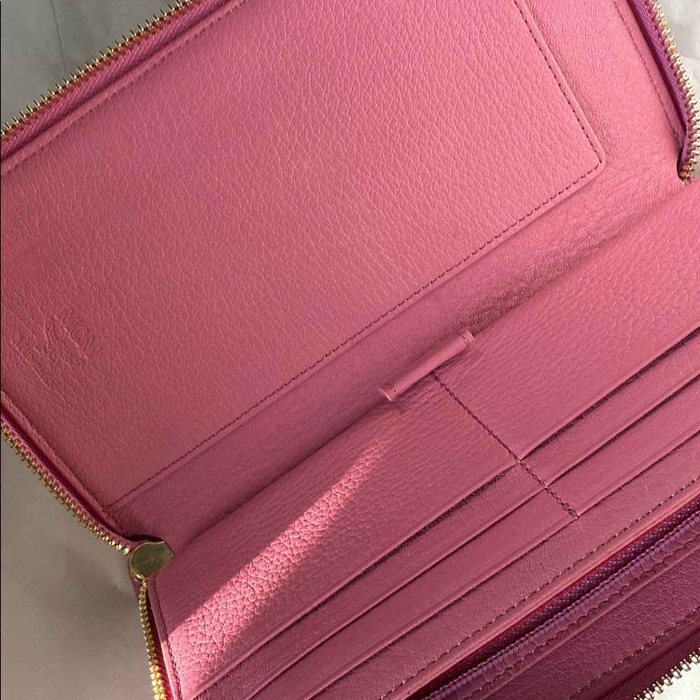 MCM Pink Wallet with Gold and Silver Studs - Picture 13 of 16